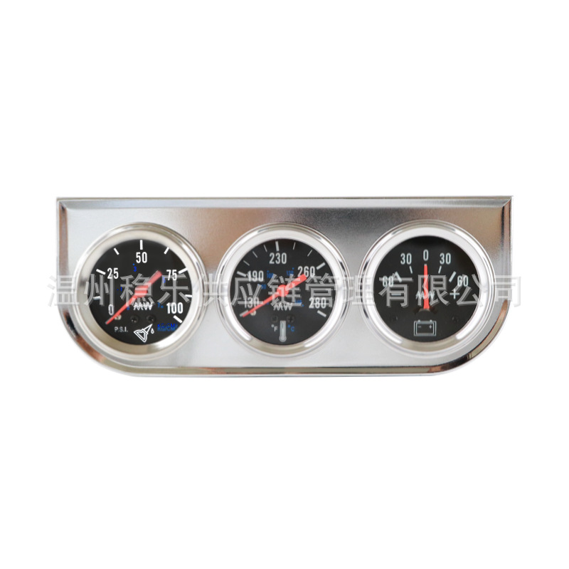 52mm Triple Meter Combination Universal Mechanical Hydraulic Oil Temperature and Current Three-In-One Combination Instrument Stable Instrument