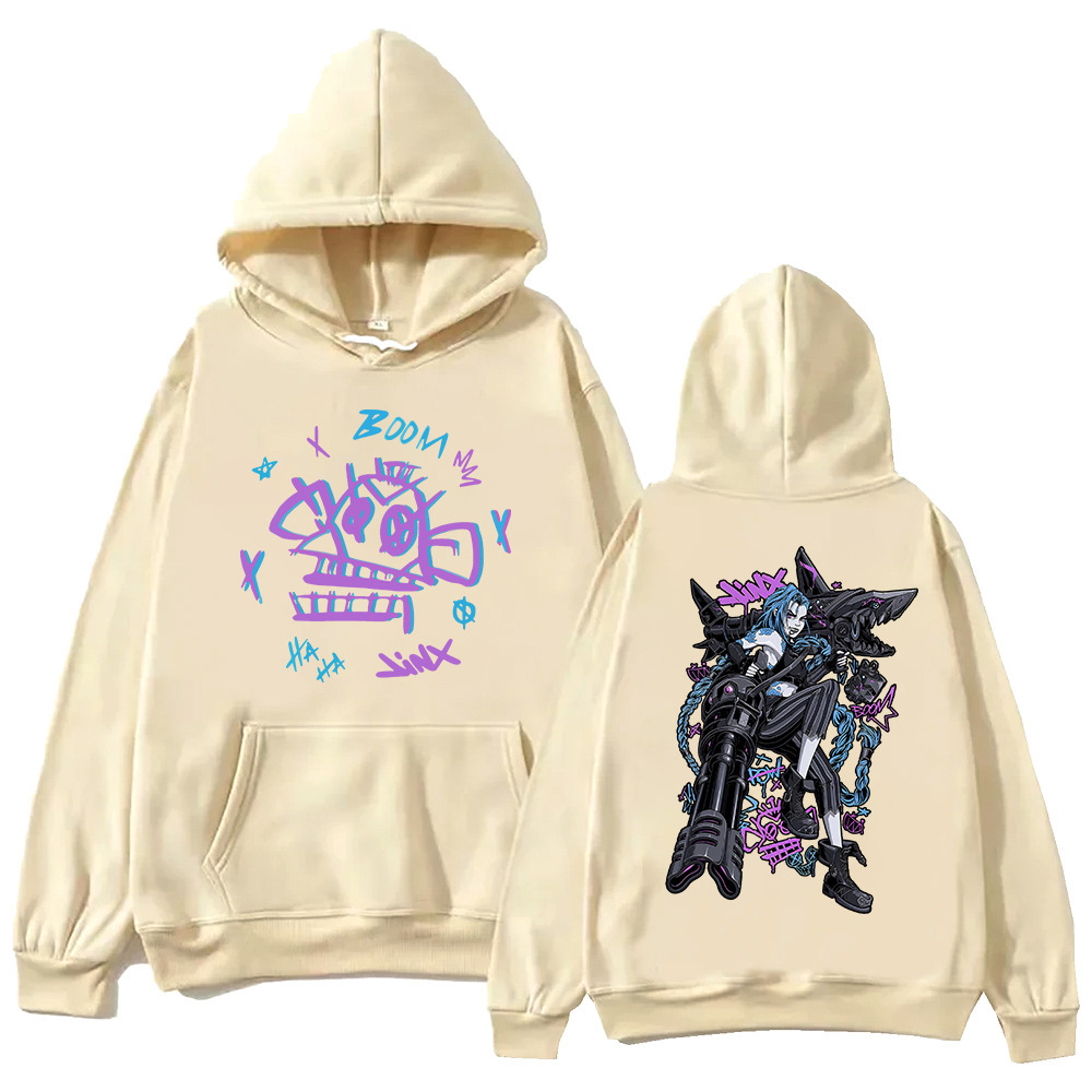 Arcane-Jinx Graphic Print Sweatshirt Women Tracksuit Sudader