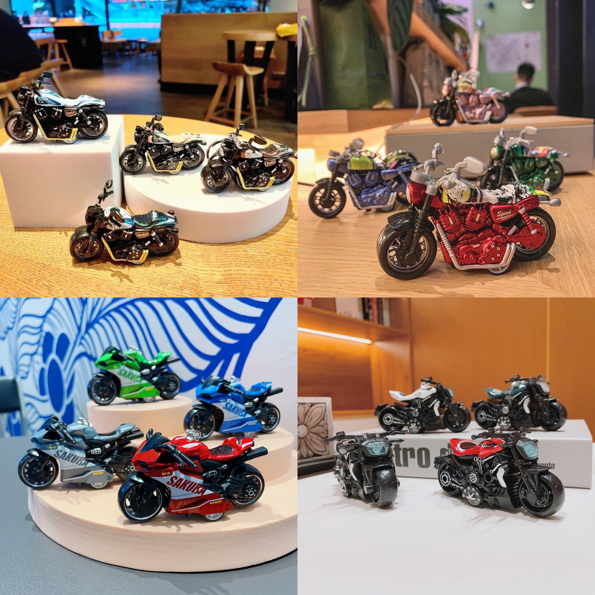 Dibujos animados mini pull back motocicleta llavero colgante fresco motocicleta modelo decoración llavero grab máquina pequeño regalo