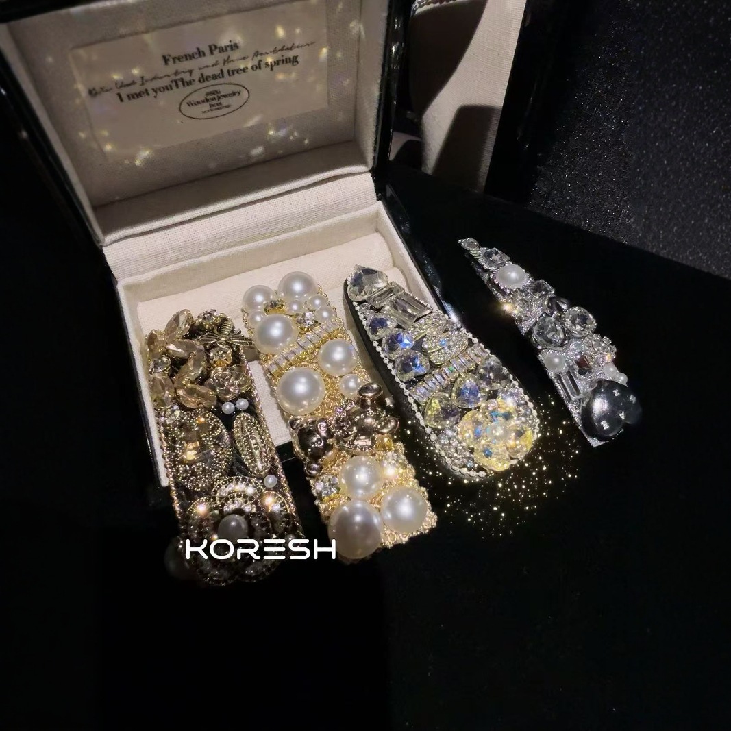 Hairpin Women's Pearl Headwear BB Clip Camellia 2025 New Hair Accessories High Set Jewelry Letter Flower Pearl Clip