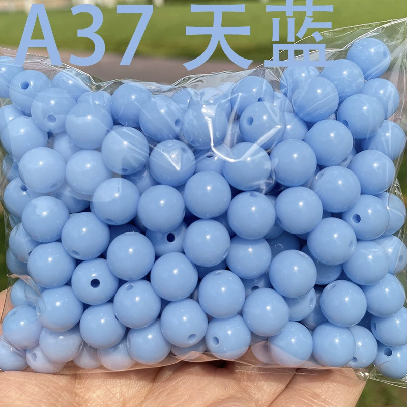 Round beads, bag, plastic woven acrylic accessory handmade, DIY