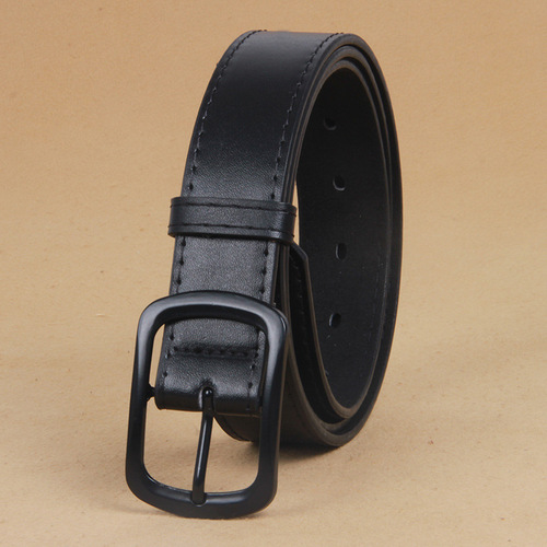 Belt men's youth pin buckle trousers belt men's wide business formal wear young people's trousers belt men's narrow temperament boys