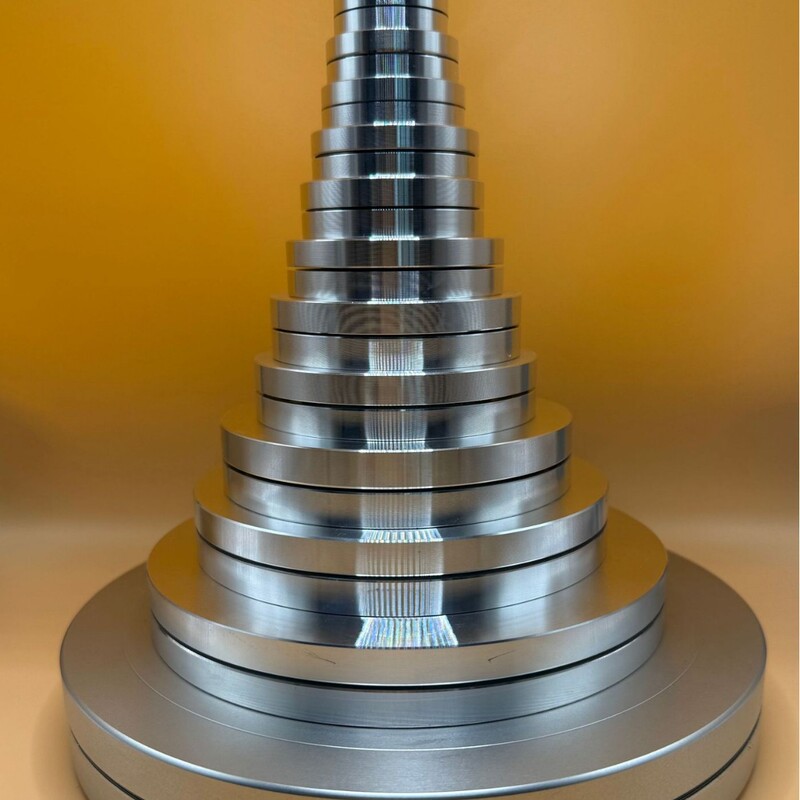Aluminum rotor bearing dining table aluminum cake rotating base accessories clay mud dressing glass cake turntable rotator