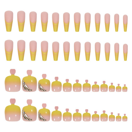 Cross-border Explosions Nail Wear Armor Hand and Foot Series Nail Art Finished Patch Fake Nail suit Wear Armor Wholesale