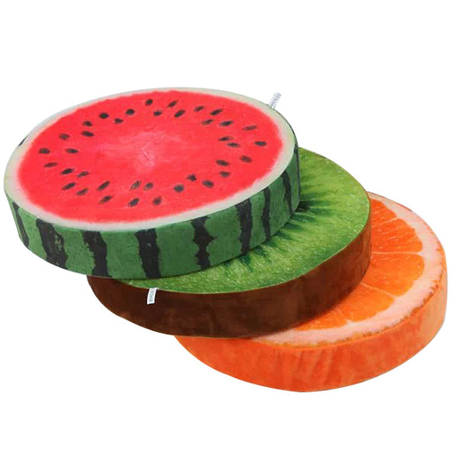 Creative watermelon cushion, orange pillow, dragon fruit cushion, plush toy, cute fruit nap pillow, sofa pillow
