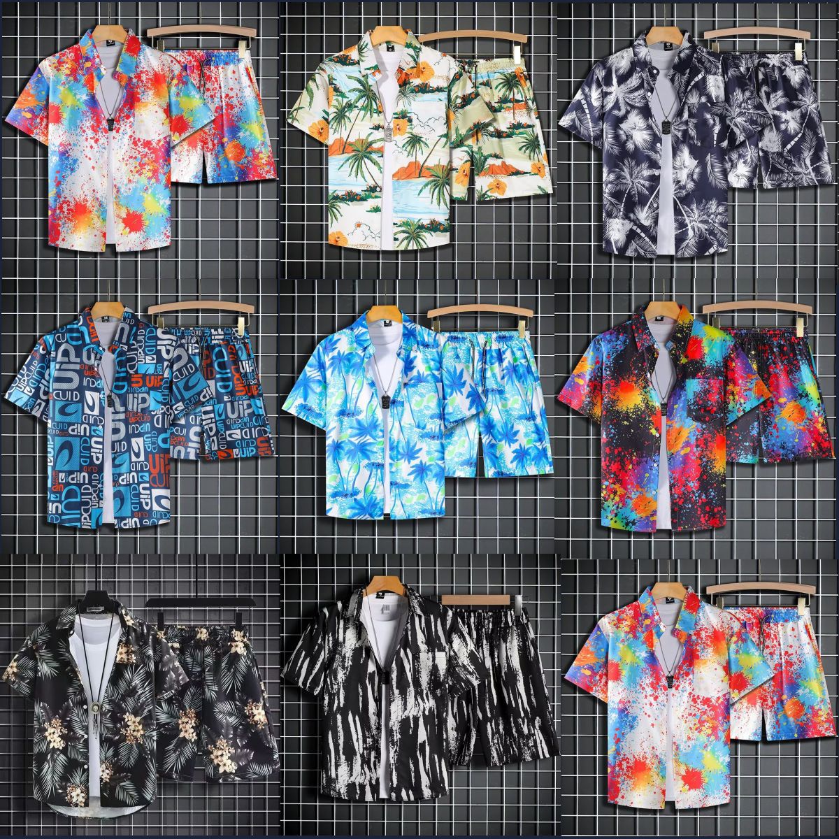 Plus-size short-sleeved floral shirt, Hainan Island beachwear, Sanya summer style, Thailand travel men's and women's couple outfits.