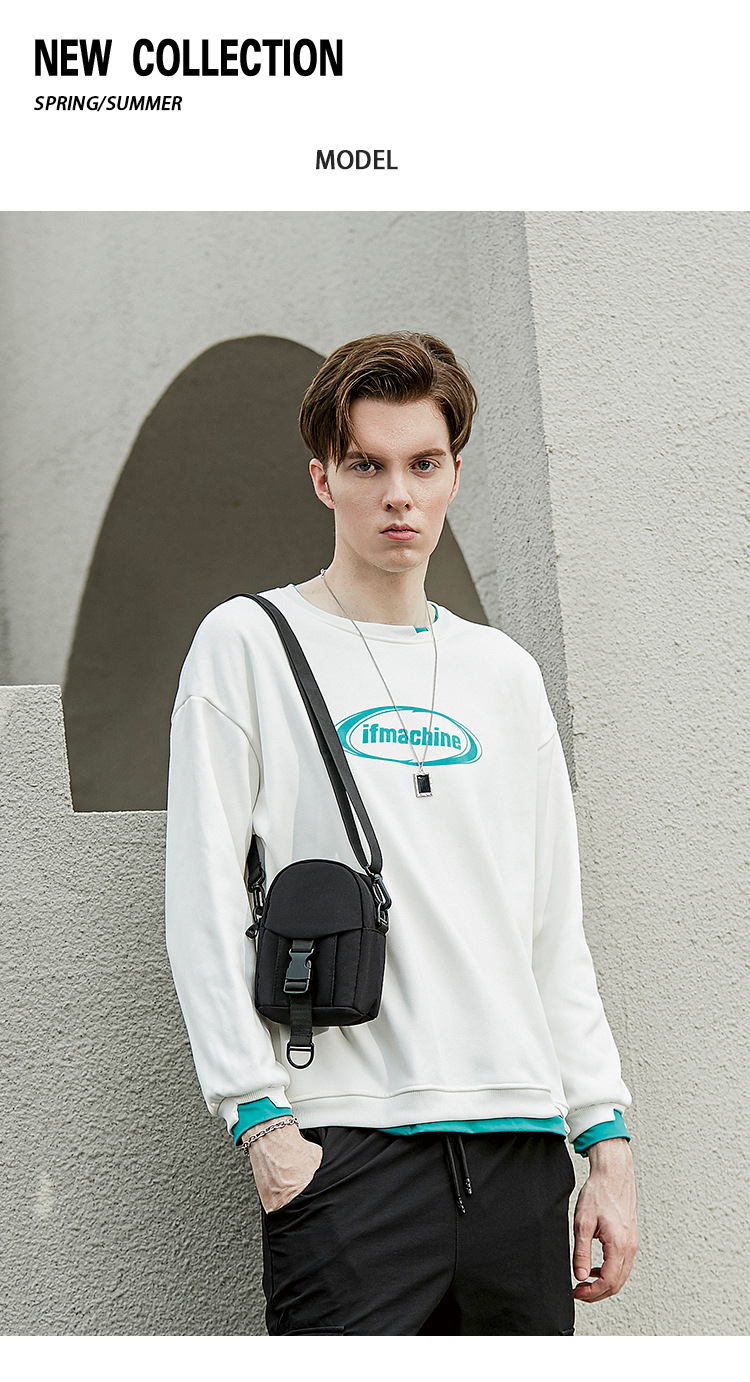 Chaopai Small Diagonal Messenger Backpack Casual Shoulder Mini Lightweight Mobile Phone Men's Bag_voghion.com