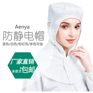 Anti-static Shawl Hat Dust-proof Hat Food Electronic Dust-free Workshop Clean Work Hat Female Worker Hat Hood Cap