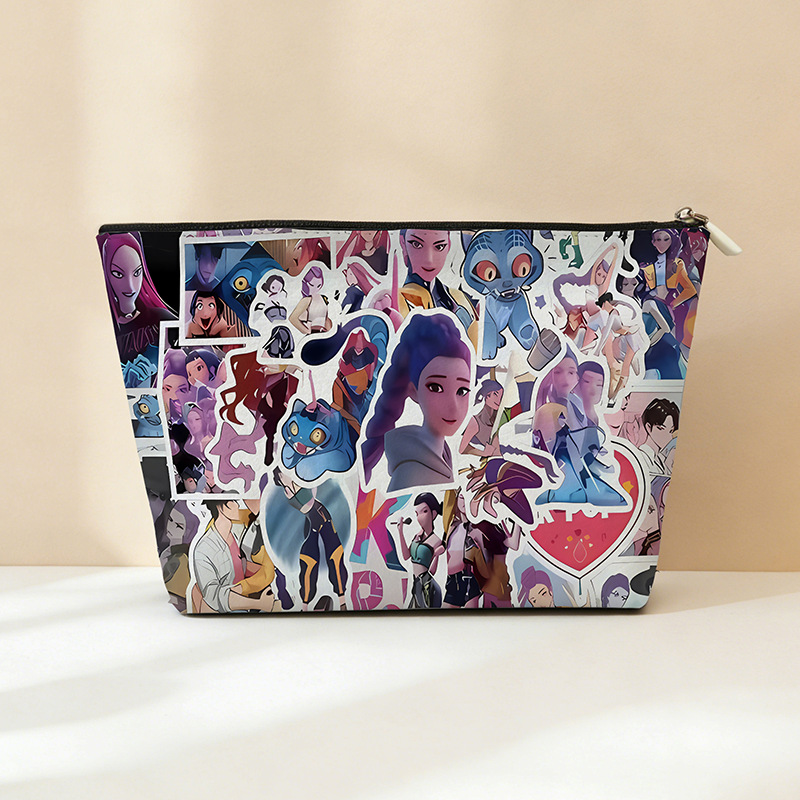 Explosión transfronteriza PU cuero caza de brujas bolsa de almacenamiento impermeable bolsa de maquillaje portátil bolsa de almacenamiento con cremallera bolsa pequeña