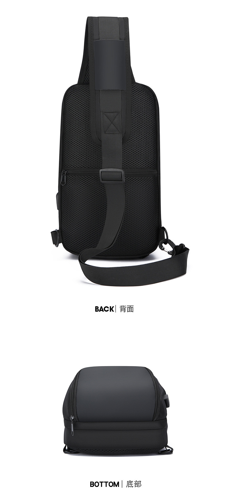 Men's chest bag, crossbody bag, men's fashionable and casual crossbody bag, crossbody backpack, single-shoulder bag, cross-border men's bag, chest bag, trendy undefined