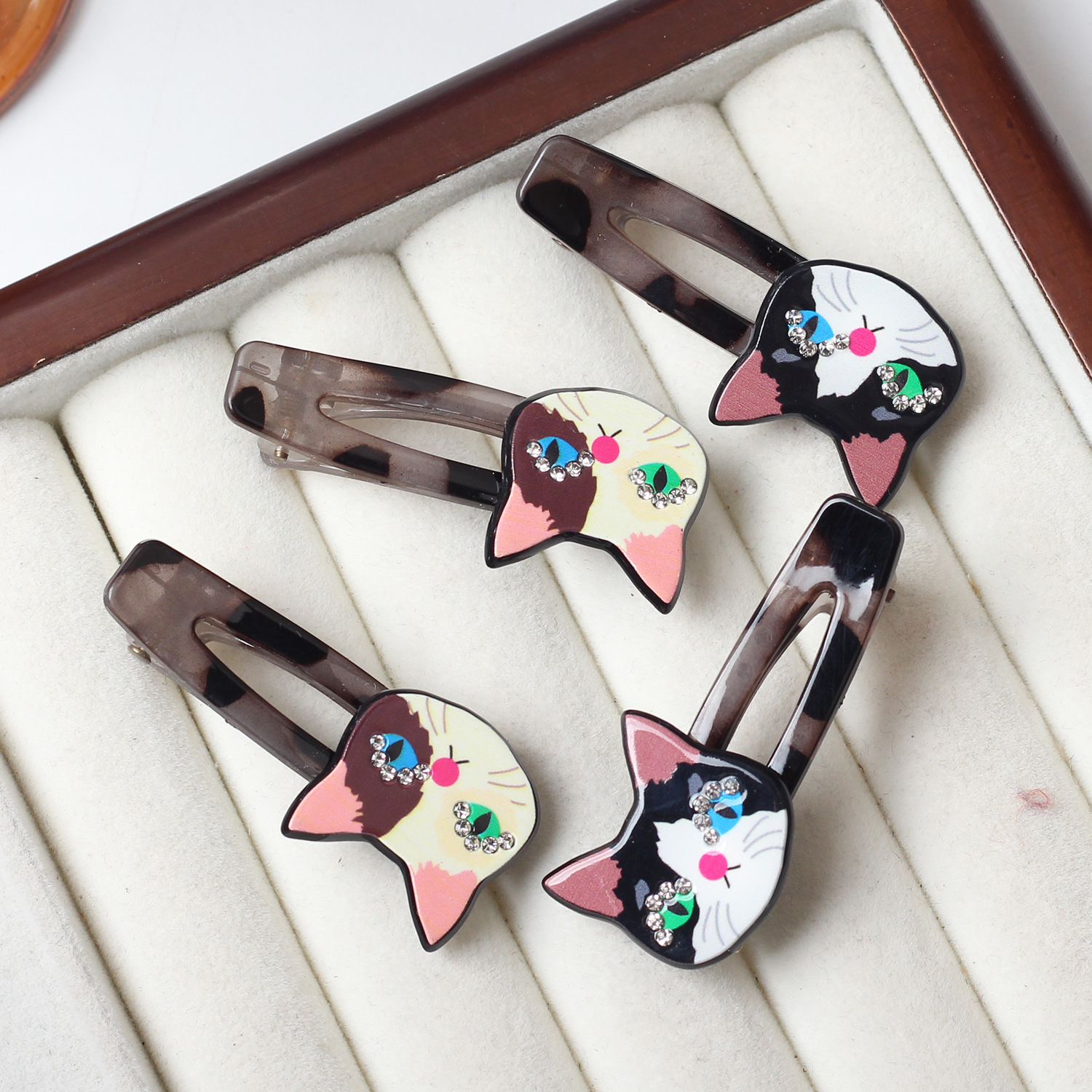 Clip de pico de pato de gato de animal de dibujos animados de plástico coreano, clip lateral de niña dulce, accesorio para el cabello, clip de flequillo de cabello roto en la frente
