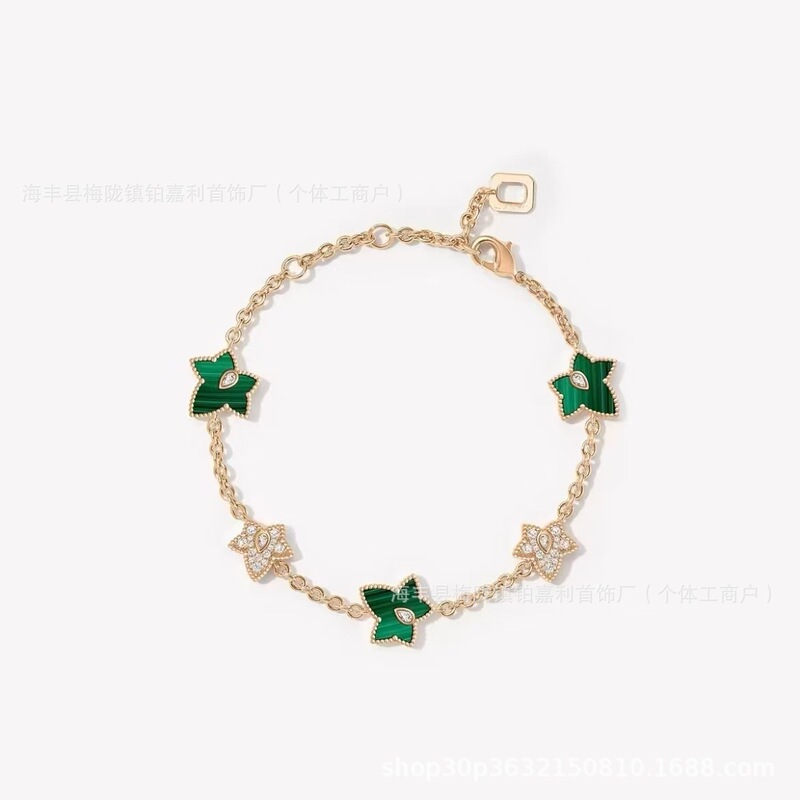 LO Lola Rose High-End Ivy Series Five-Leaf Bracelet, Non-Fading, Direct Factory Wholesale, Popular Live Streaming Item LO Lola Rose High-End Ivy Series Five-Leaf Bracelet, Non-Fading, Direct Factory Wholesale, Popular Live Streaming Item