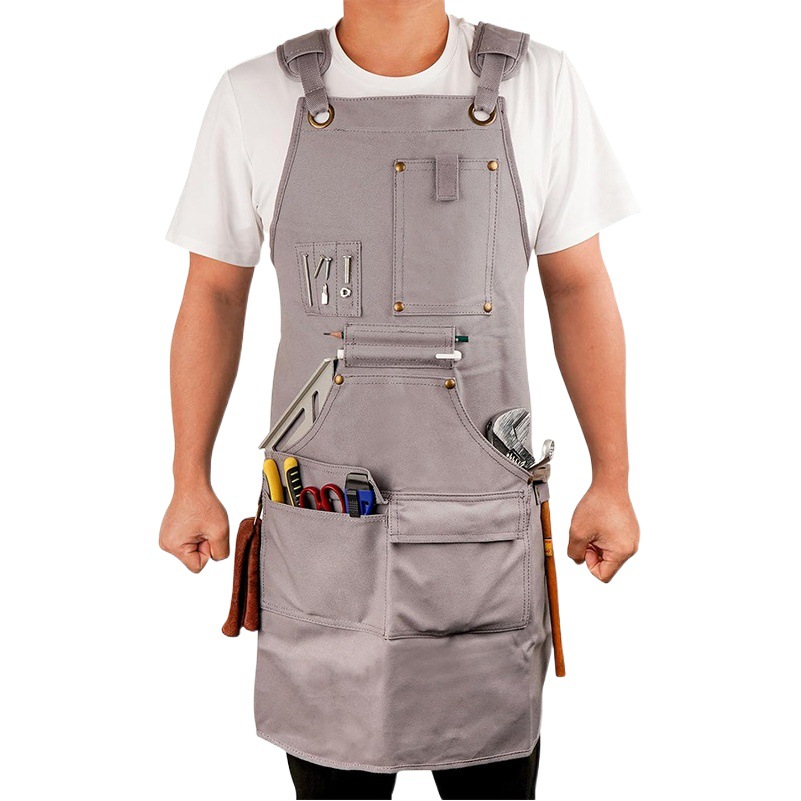 Amazon delantal de lona gruesa entrega envío gratuito industria pesada mecánico electricista carpintería ropa de trabajo delantal fábrica al por mayor
