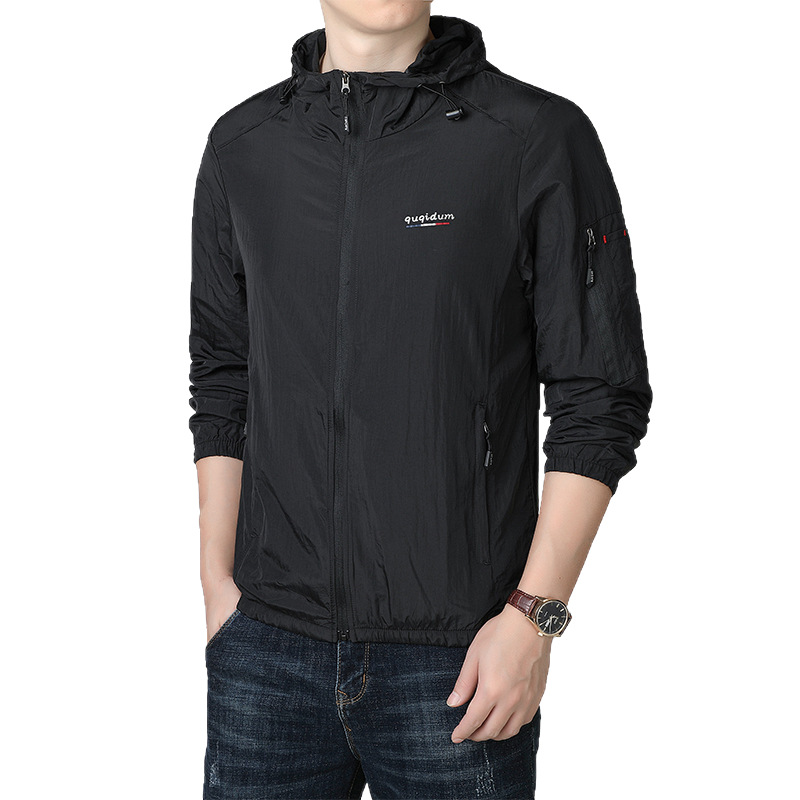 2024 moda nueva chaqueta de protección solar para hombres abrigo delgado de verano deportivo al aire libre transpirable anti-UV ropa de piel