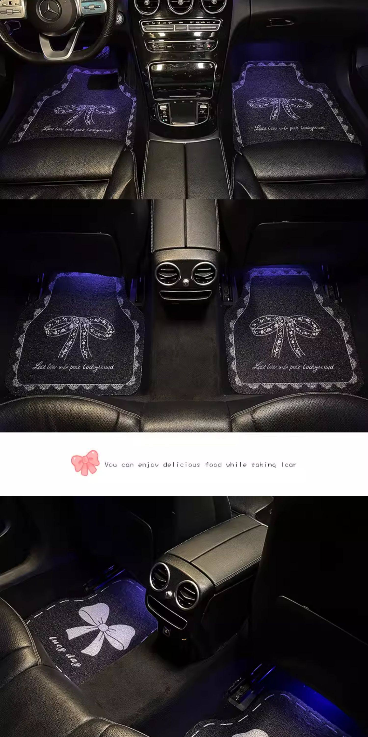 Car Floor Mats, Universal Thickened Wire Loop Carpet, Cartoon Cute Girl's Passenger Seat Mat, Anti-Dirt and Wear-Resistant Mat for the Car Interior