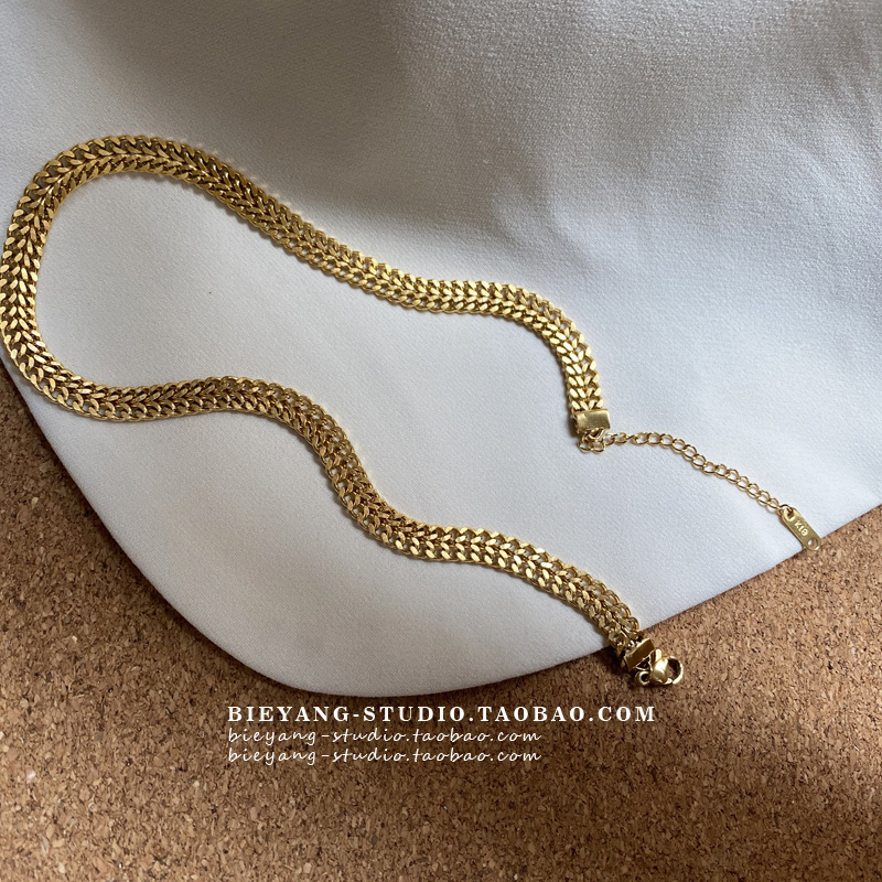 6g Weight Necklace Classification Simple Style Geometric Titanium Steel Plating Necklace 1 Piece