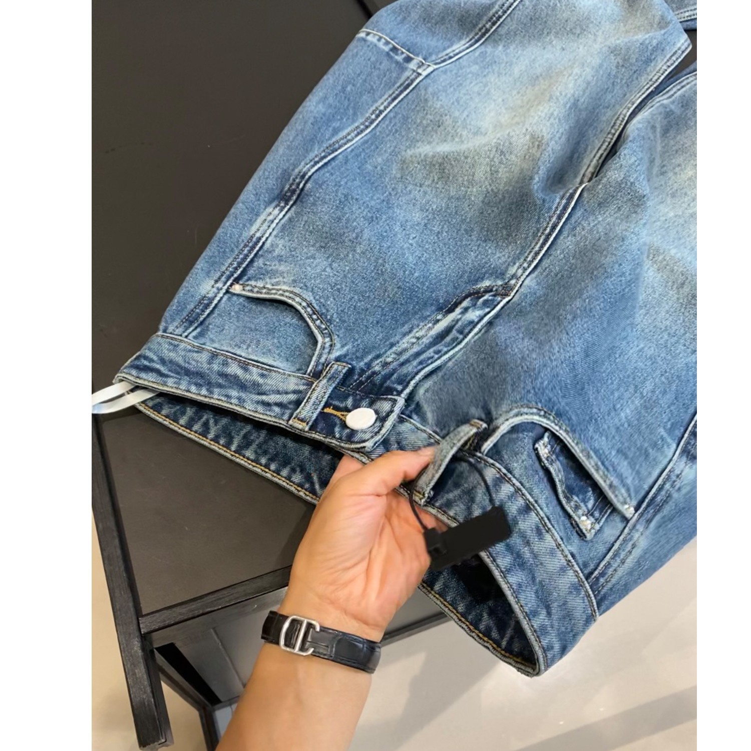 높은 허리 레트로 오래 씻은 낫 바지 넓은 다리 청바지 여성의 가을 슬리밍 코쿤 데님 캐주얼 바지