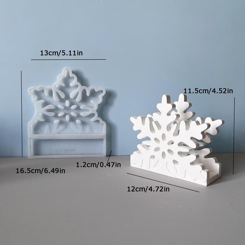 圣诞系列纸巾盒收纳盒模具圣诞树雪花祈福人收纳支架石膏滴胶模具|undefined