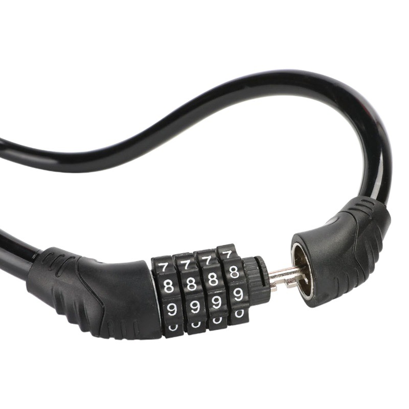 Riding equipment anti-theft four-digit combination lock mountain bicycle lock steel wire anti-shear bicycle combination lock