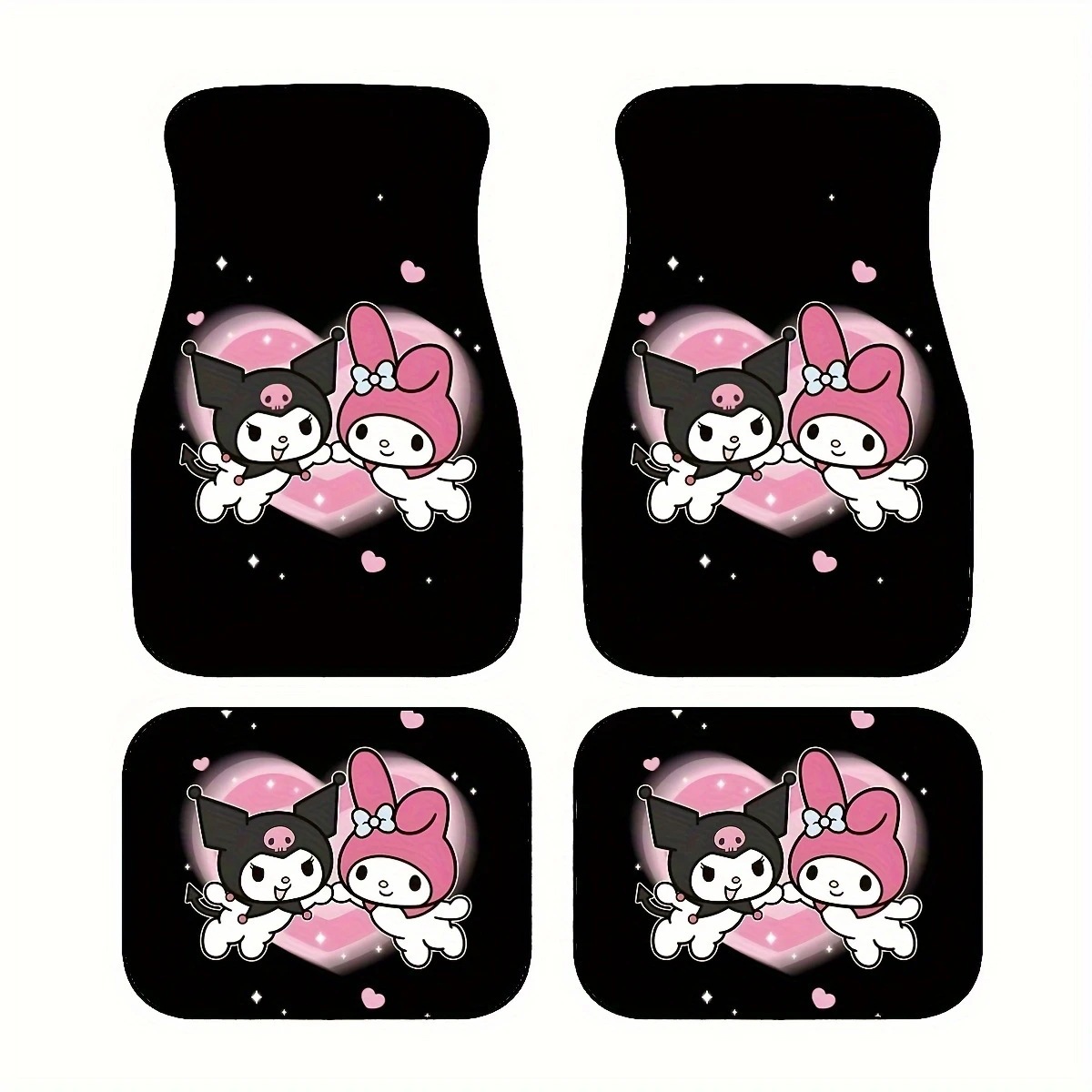 Cross-Border Sanrio Car Floor Mats for Main and Passenger Seats, Front and Rear Floor Mats, Amazon Temu Dropshipping Cartoon Foot Mats
