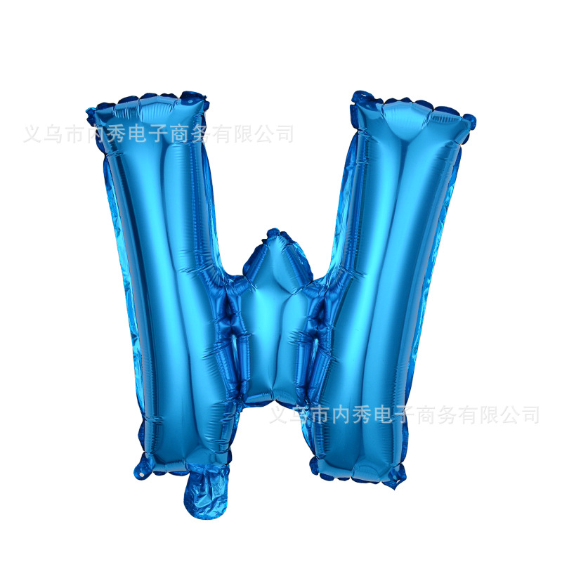 Estilo americano Delgado 16 pulgadas inglés carta globo pequeño tamaño A- Z cumpleaños boda habitación decoración aluminio película globo al por mayor