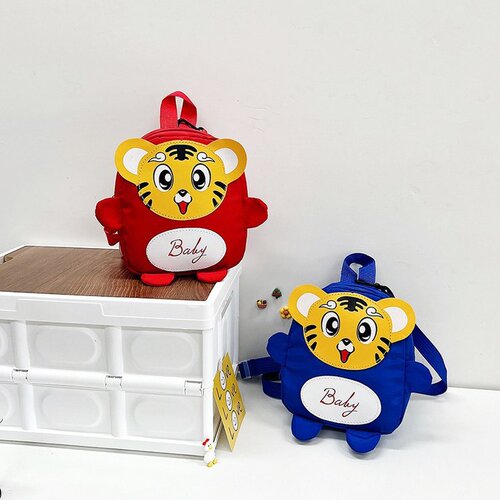 Mini Dual Shoulder Bag for Kindergarten  New Leisure Nylon Cute Tiger Dual Shoulder Backpack Factory Bulk