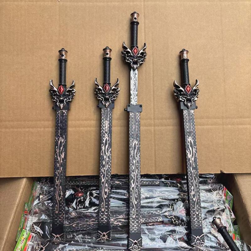 子供のワンクリック射出おもちゃの剣鞘付き舞台小道具 38cm おもちゃの剣ナイトマーケットの屋台の供給卸売|undefined