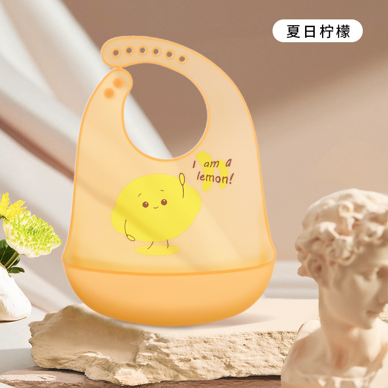 宝宝吃饭超薄硅胶围兜儿童饭兜婴儿柔软轻薄防水围嘴口水兜口水巾|undefined