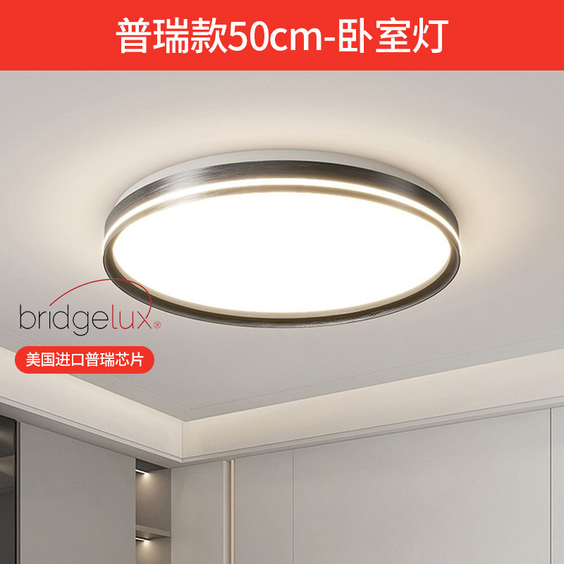 Luz de sala de estar de espectro completo lámpara principal italiana lámpara de techo minimalista moderna lámpara de dormitorio de atmósfera minimalista lámpara Zhongshan