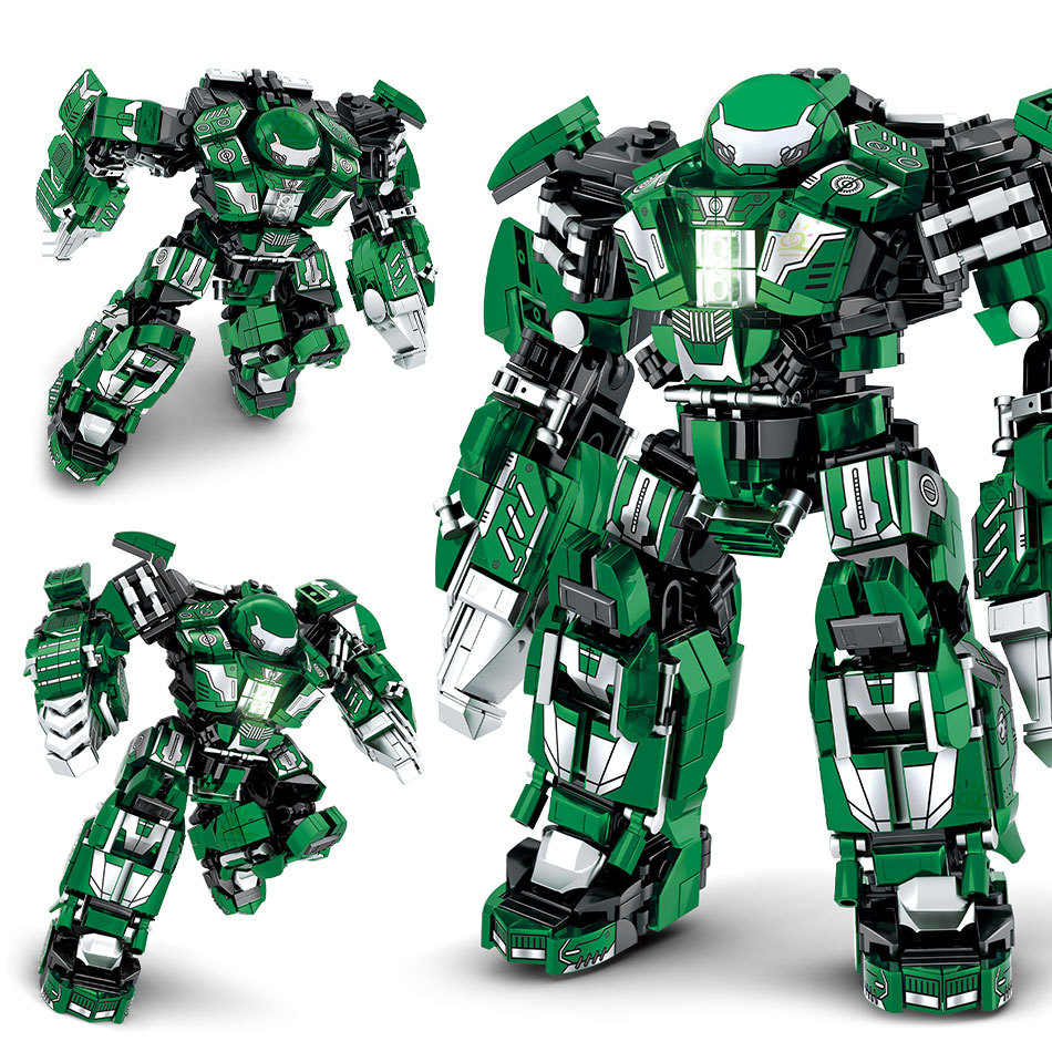 Compatible with LEGO Hero Mecha War Machine Morphing Puzzle Building Bricks Kids DIY Toy 76015