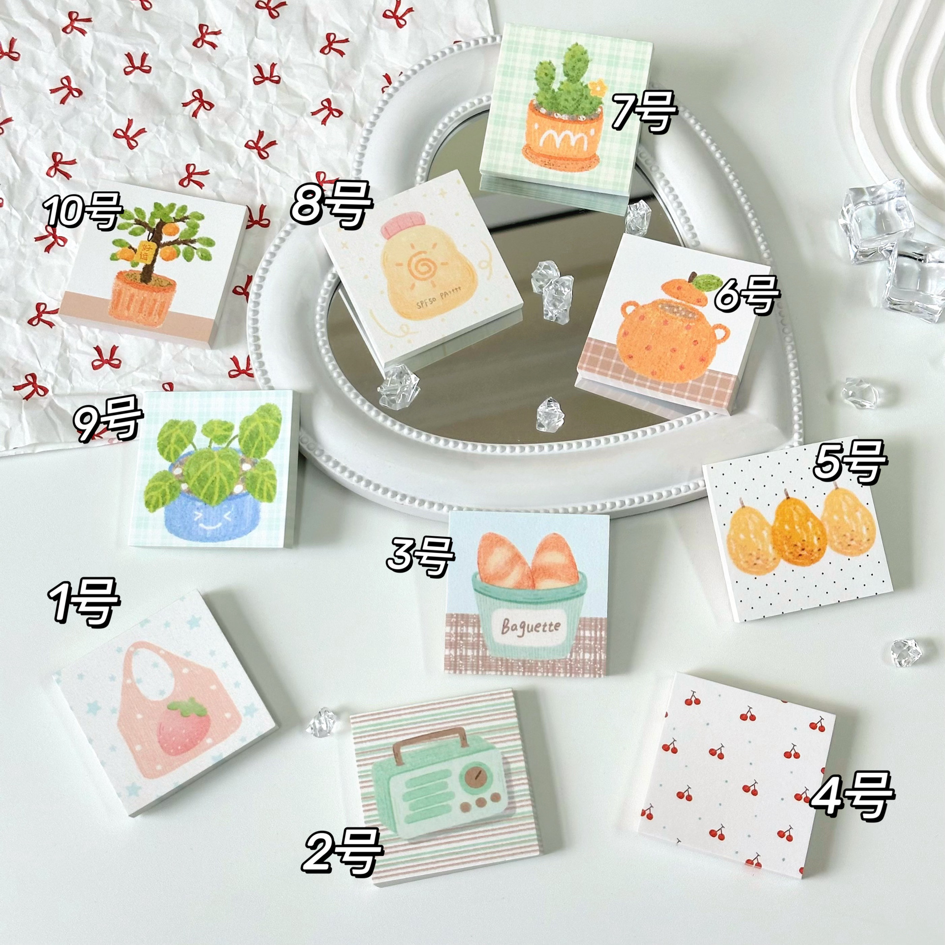 Cuaderno de anotaciones de primavera serie 5 * 5cm mini estudiantes materiales de cuentas de mano Memorando Mensaje Cuaderno de anotaciones se puede desgarrar