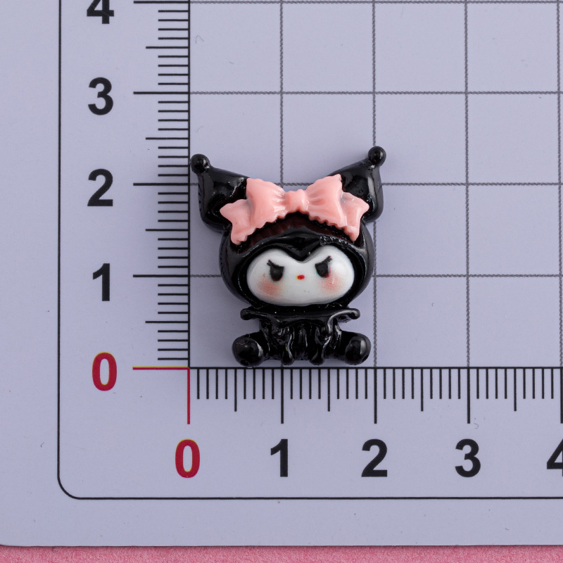 Dibujos Animados sanliou coolomi negro púrpura serie accesorios de resina DIY crema pegamento caja del teléfono accesorios para el cabello material hecho a mano