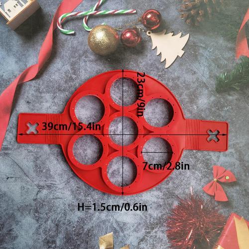 7-hole round 443 omelette insert candle fondant glue biscuit mold jelly pudding silicone mold
