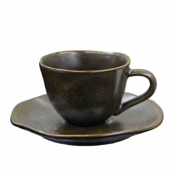 Justo retrógrado set de tazas de café concentrado 100ml taza de café italiano latte de la tarde taza de cerámica platos