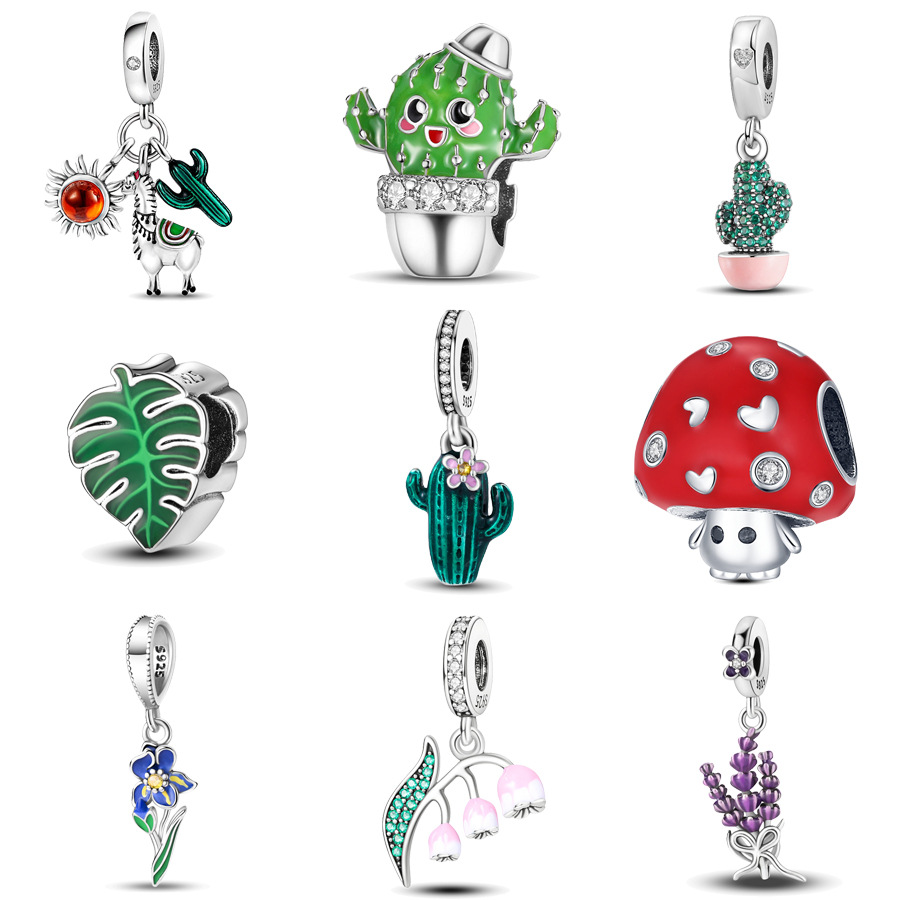 Cartoon Style Plant Copper Plating Inlay Rhinestones Silver Plated Jewelry Accessories display picture 1