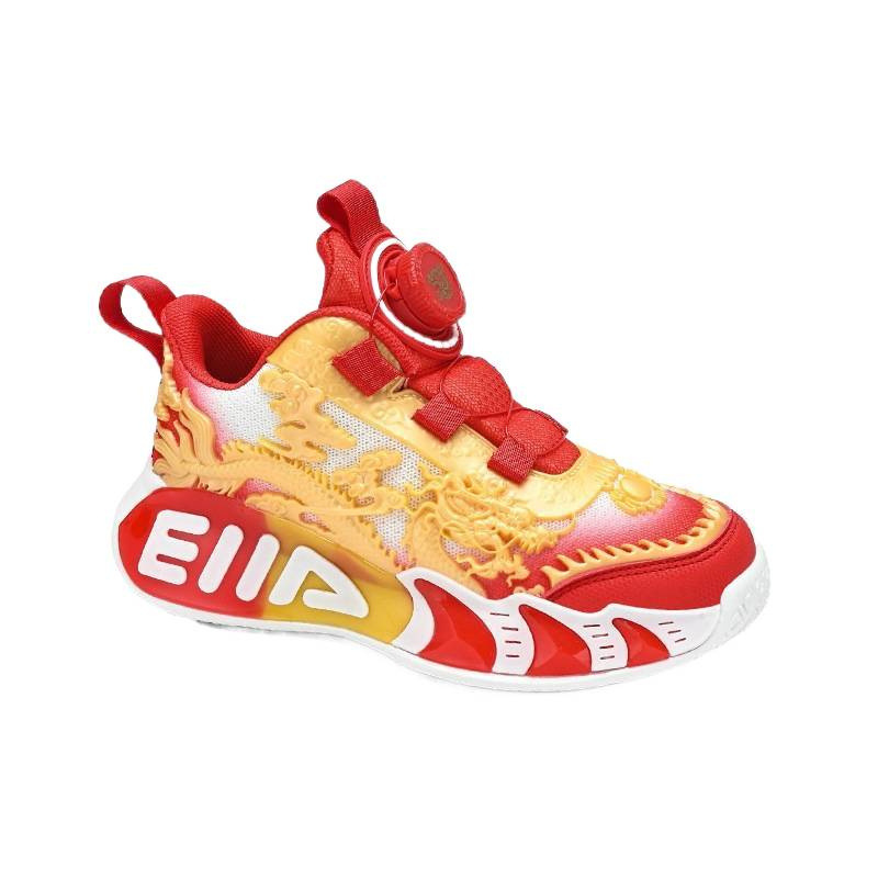 Zapatos de baloncesto para niños, nuevos zapatos de verano chinos, dragón limitado, zapatos de deporte transpirables para niños.