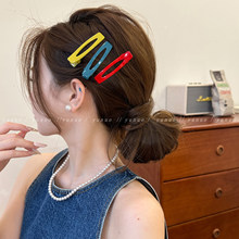 3件套韩式多巴胺彩色发夹女2026新款简约侧边夹碎发刘海夹子头饰
