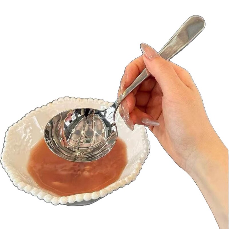 大口でパウダーを飲むスプーン！カタツムリの粉を食べるための魔法の道具！見た目も良く厚みのあるステンレス製のお粥スプーンと小さなスープシェル|undefined
