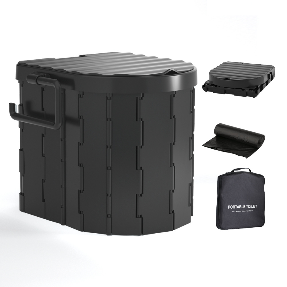 inodoro de automóvil al aire libre antiodor portátil inodoro plegable inodoro agente de curado de emergencia camping auto-conductor