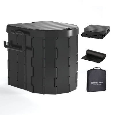 Toilet Curing Agent Emergency – Kempinq və səyahət - integrated-cover-with-hook-black-storage-bag