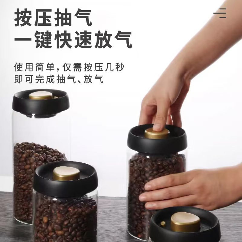Tarro de vidrio al vacío, cocina, grano, almacenamiento de vidrio, artefacto, tanque sellado, tanque de almacenamiento de vidrio de borosilicato para alimentos