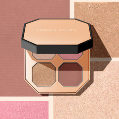 赫瑞絲奢彩四色眼影盤ins 珠光啞光高光大地色四宮格平價彩妝