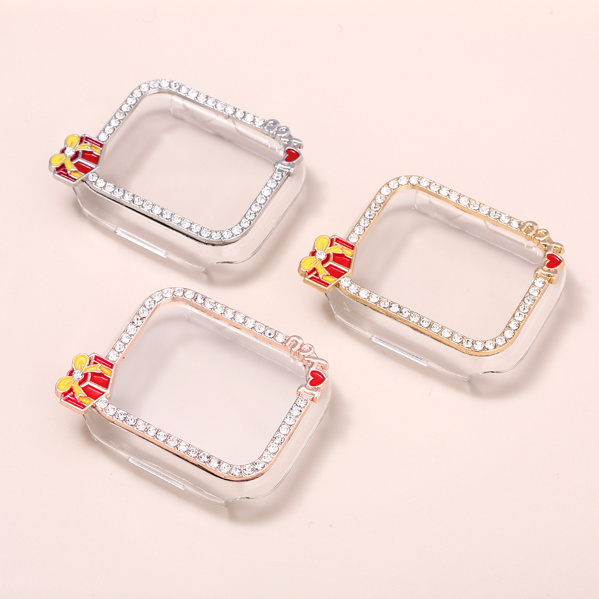 Diamond Metal Watch Strap For Apple Watch Series Se 5 6 7 8 9 Gift Box_voghion.com
