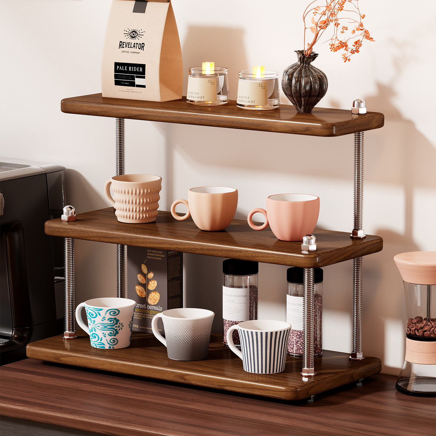 Organizador de Tazas de Mesa Multifuncional para Comedor