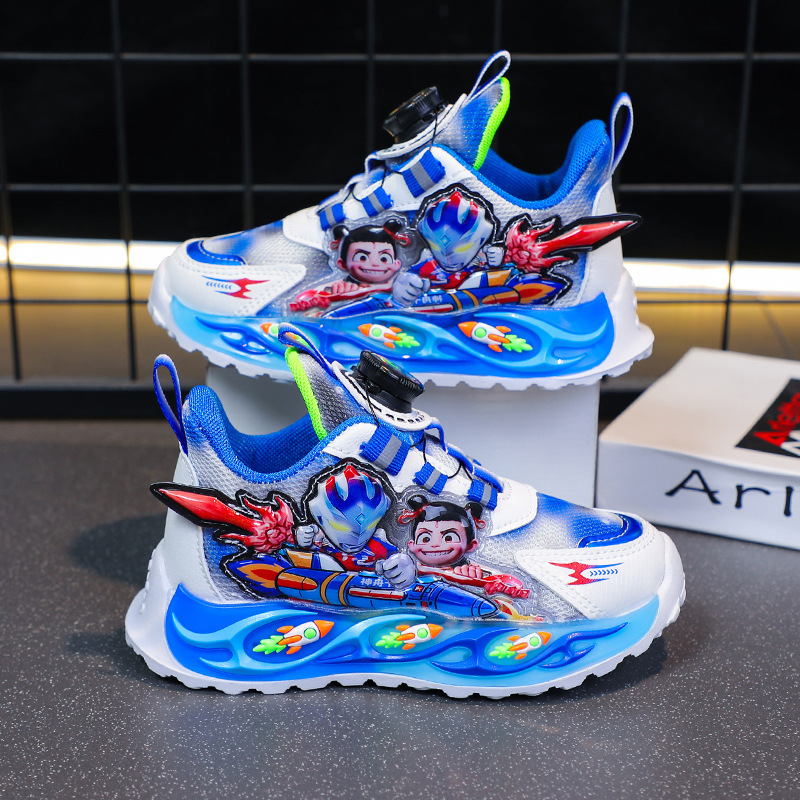 Wholesale Nezha Boys' Shoes 2026 Spring and Autumn New Mesh Breathable Children's Sports Shoes Versatile Boys' Soft-Soled Shoes