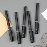 Черная матовая простая ручка-роллер, ручка для подписания договоров, оптовые продажи, 0.5мм, делается под заказ, с печатью вашего логотипа