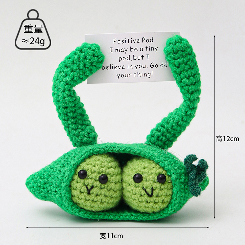 Pea raising hands P card
