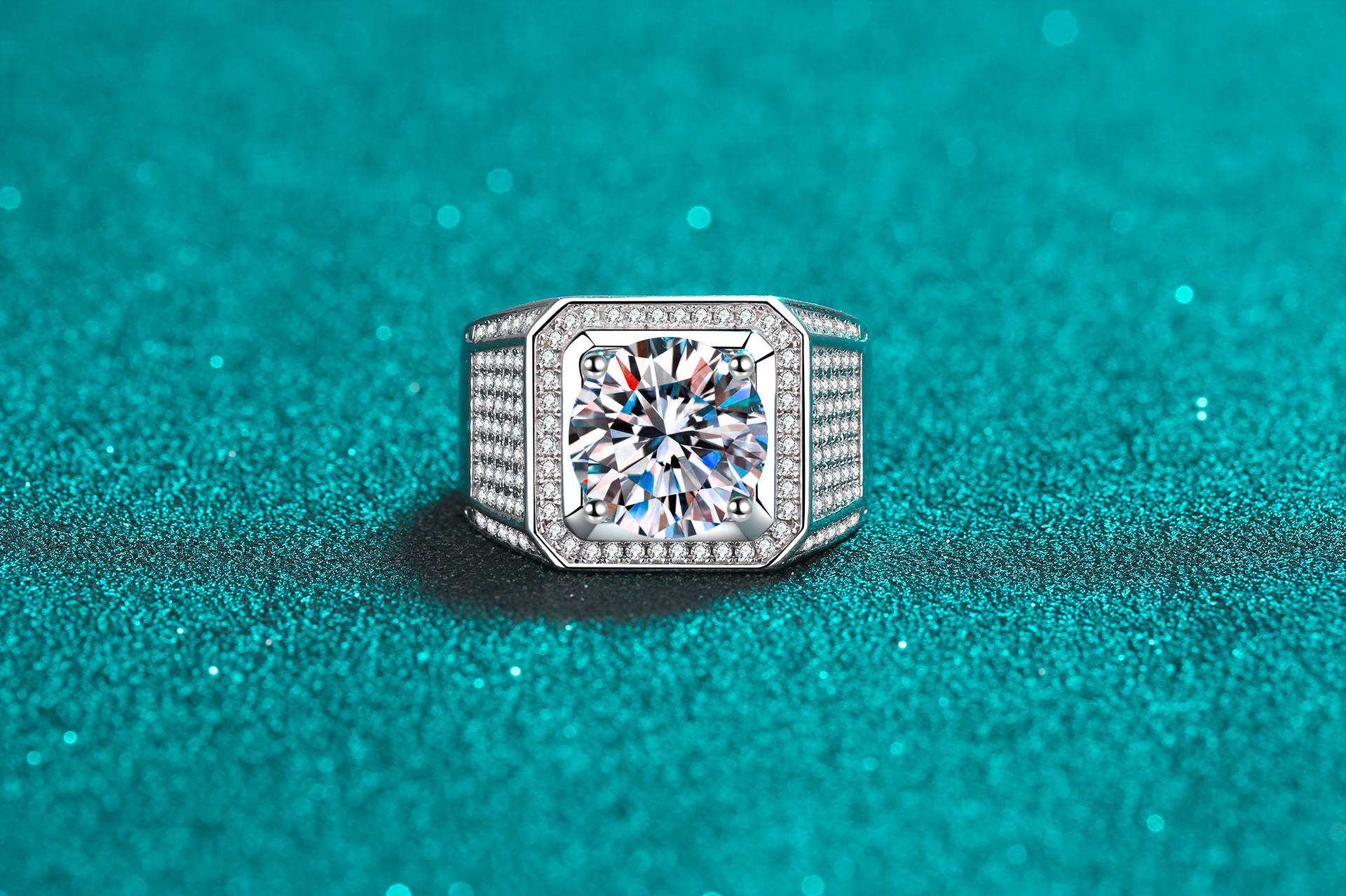 Wedding, Date Occasion 925 Sterling Silver Material 925 Sterling Silver Moissanite Zircon Rhombus Rings