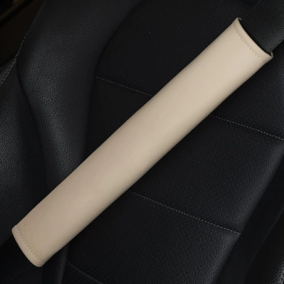 Breathable Seatbelt Shoulder Cover — Seat belt shoulder pad - a-pair-of-shaohua-apricot-without-logo-6x38cm