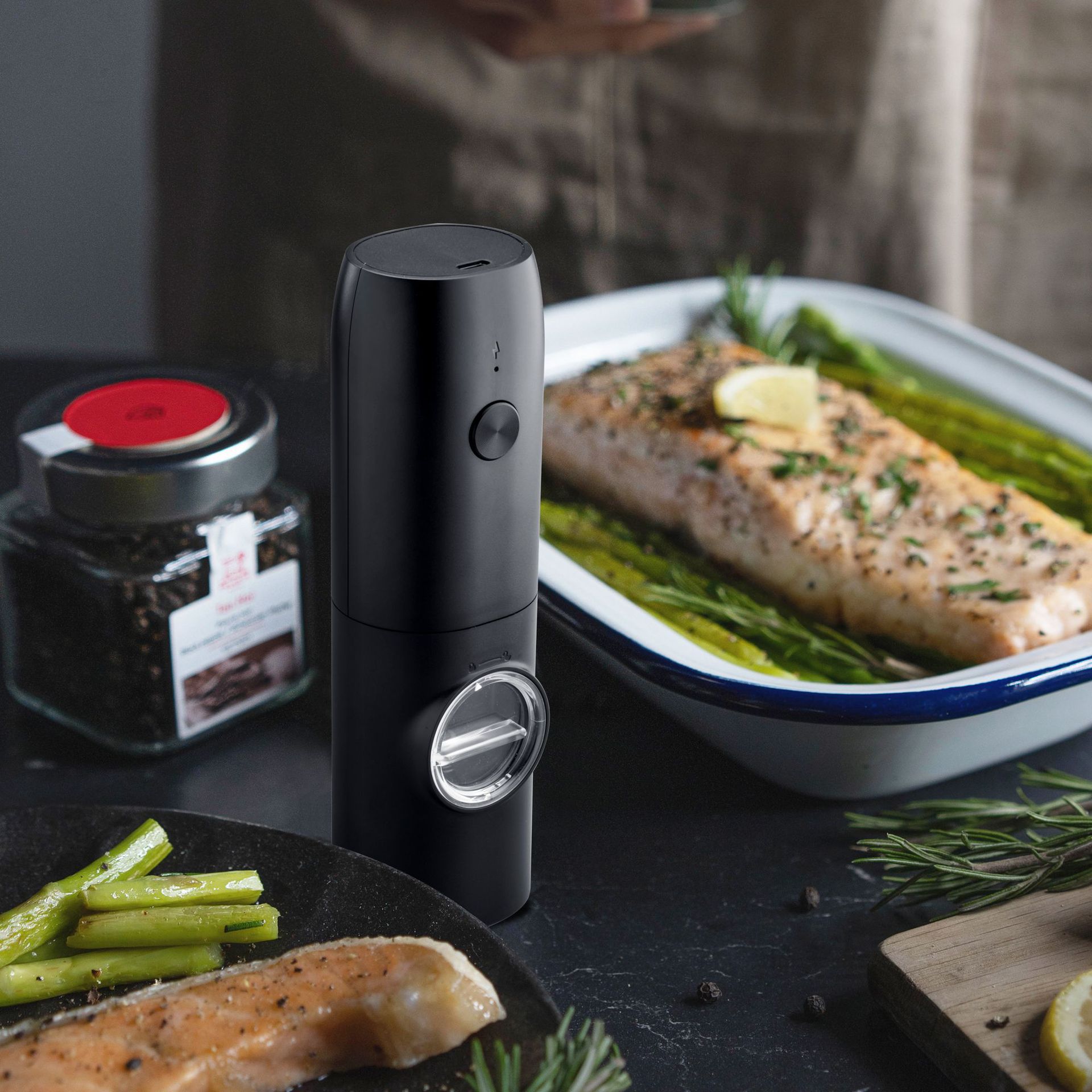 Molinillo Eléctrico de Pimienta de ABS Recargable USB para Cocina image 3